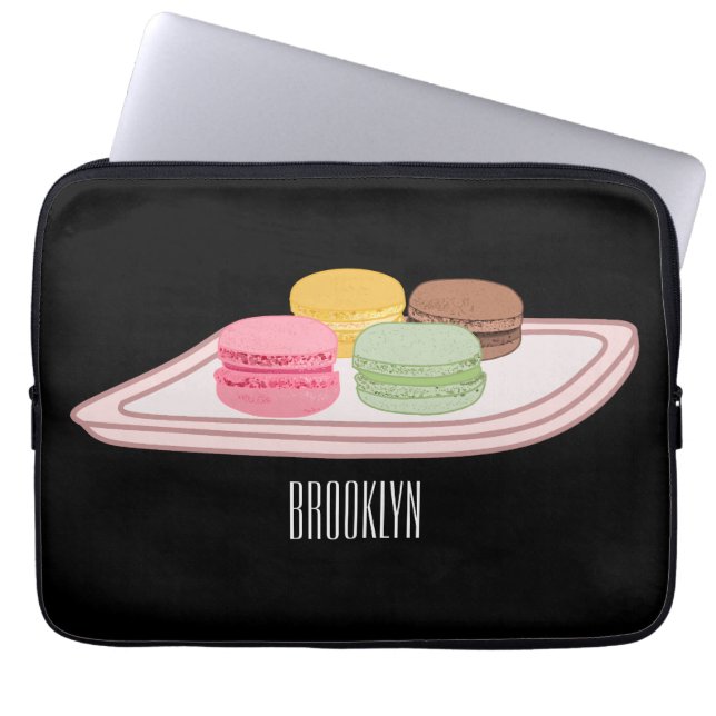 Macaron cartoon illustration  laptop sleeve (Front)