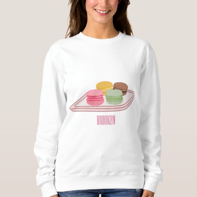 Macaron cartoon illustration  sweatshirt (Front)