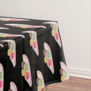 Macaron cartoon illustration  tablecloth