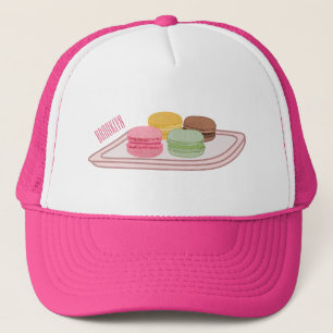 Macaron cartoon illustration trucker hat