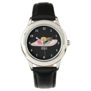 Macaron cartoon illustration watch