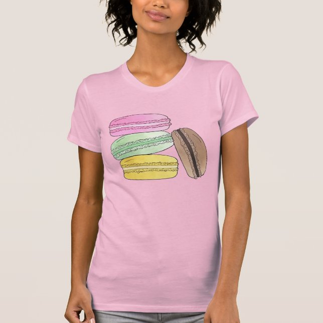 Macaron French Pastry Cookies Macarons Patisserie T-Shirt (Front)