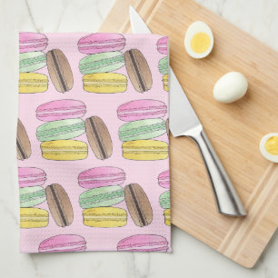 Macaron French Pastry Cookies Macarons Patisserie Tea Towel