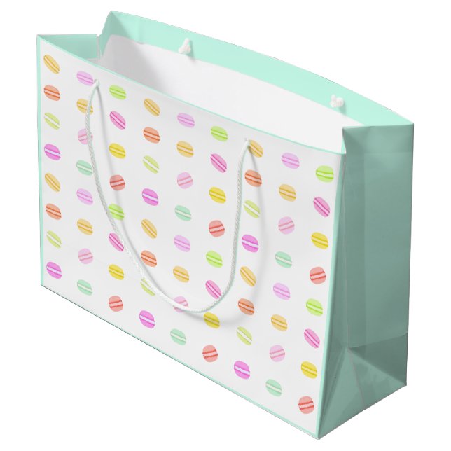 Macaron gift bag Mint (Back Angled)