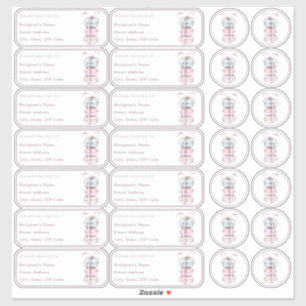 Macaron Individual name address + envelope