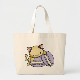Macaron Kitty Large Tote Bag