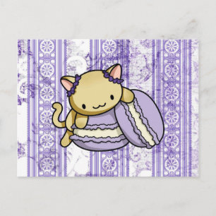 Macaron Kitty Postcard