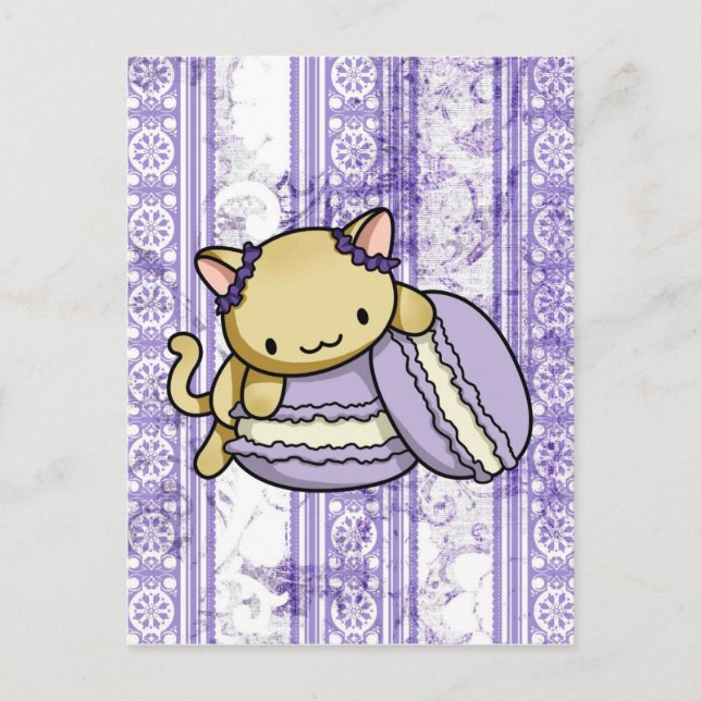 Macaron Kitty Postcard (Front)