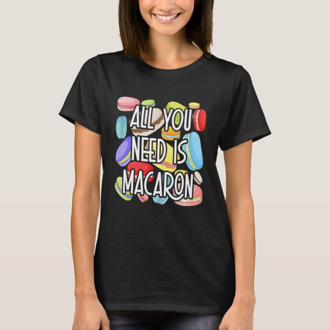 Macaron Mountain Baking Sweet Macarons T-Shirt (Front)