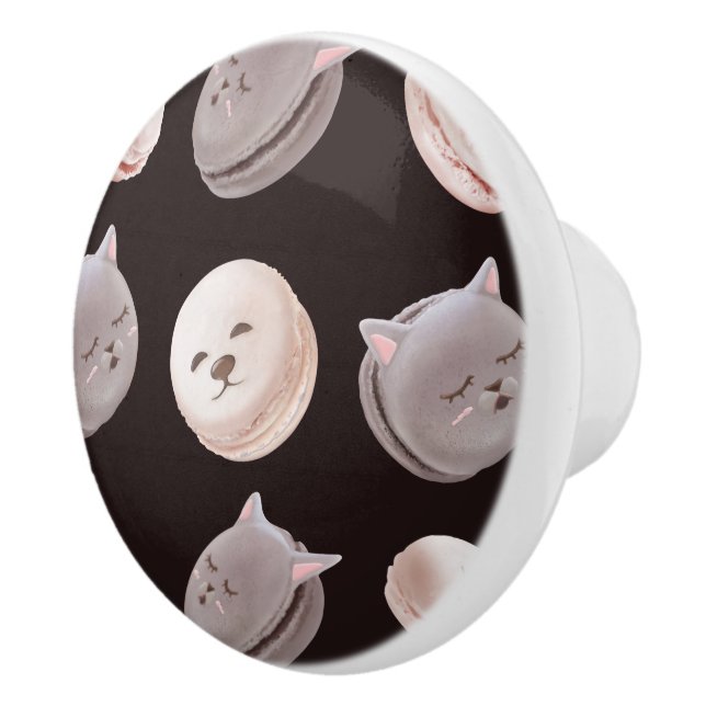 Macaron Pattern Ceramic Knob (Right)