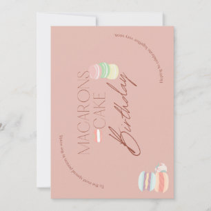 macaron stack cake birthday invitation