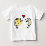 Macaroni and Cheese Baby Baby T-Shirt<br><div class="desc">Everybody knows macaroni and cheese belong together!  Great gift for cheese lovers & kids! Original design with registered copyright by Fun T-shirts,  Inc.</div>