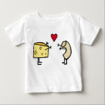 Macaroni and Cheese Baby Baby T-Shirt<br><div class="desc">Everybody knows macaroni and cheese belong together!  Great gift for cheese lovers & kids! Original design with registered copyright by Fun T-shirts,  Inc.</div>