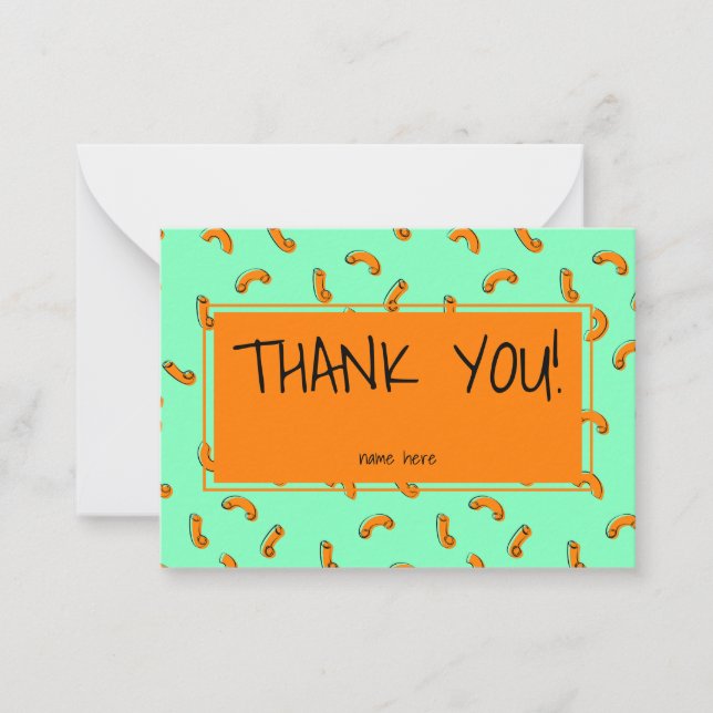 Macaroni and Cheese Flat Note Card (Front)