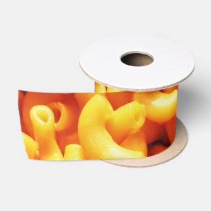 Macaroni and Cheese on Silk Ribbon Satin Ribbon