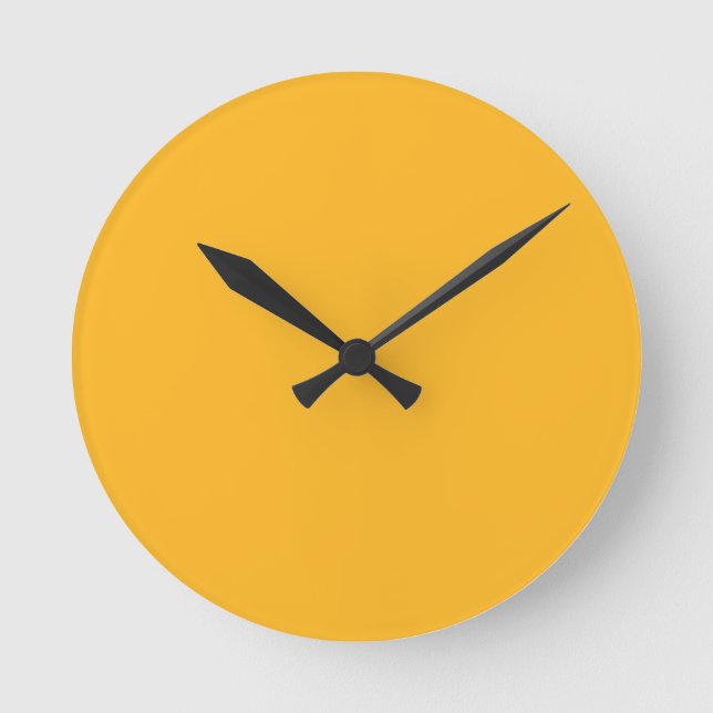 Macaroni And Cheese Yellow colour to FallHouses Round Clock (Front)