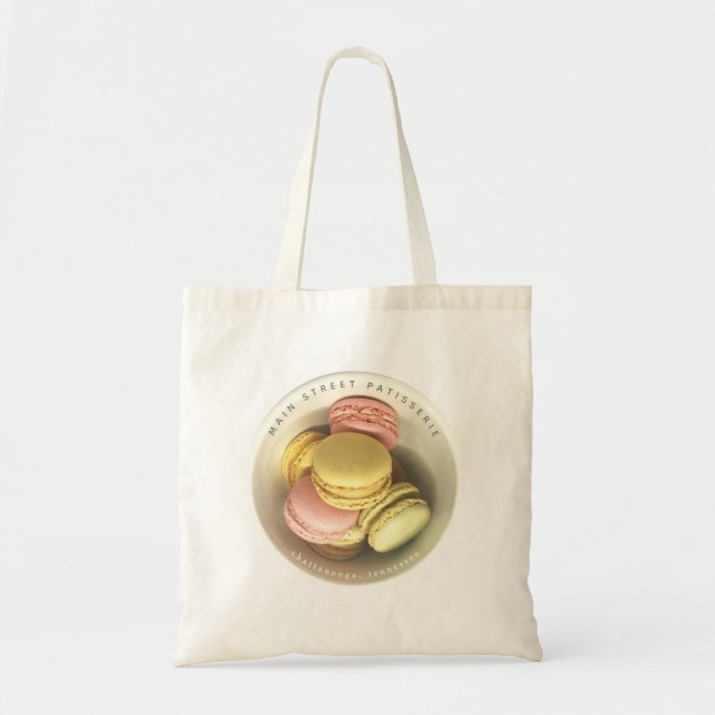 Macarons Bowl Photo Food Business Patisserie Tote Bag (Front)