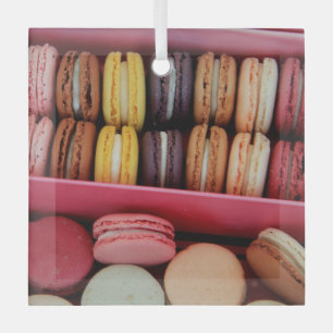 Macarons in different colours glass tree decoration