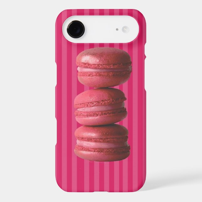 Macarons on French Stripes Case-Mate iPhone Case (Back)
