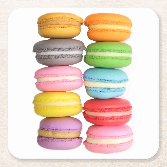 Macarons Paper Coasters (Front)