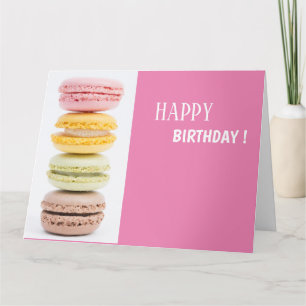 Macaron's pastel pink frame card