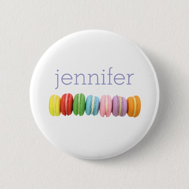 Macarons Personalised Button (Front)