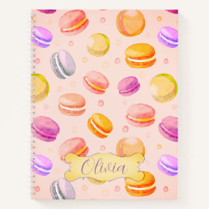 Macarons Watercolor  Personalized Notebook