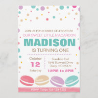 Macaroon Birthday Invitation