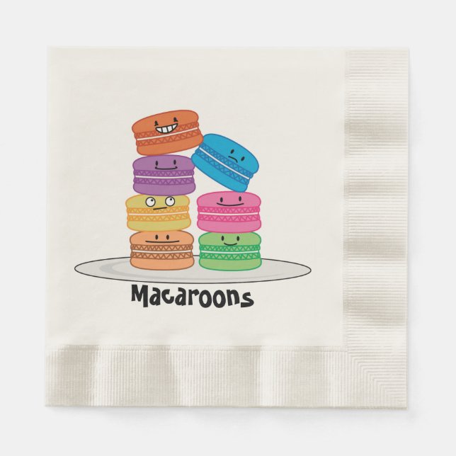 Macaroon Macaroons Cookie French sweet dessert Napkin (Front)