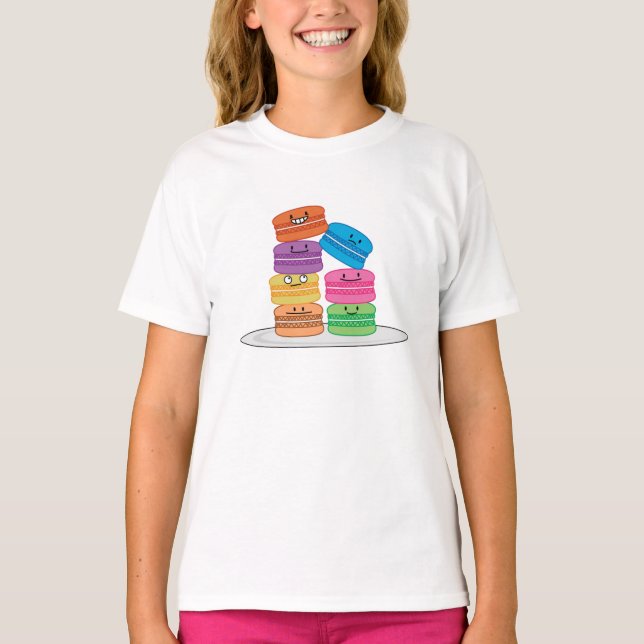 Macaroon Macaroons Cookie French sweet dessert T-Shirt (Front)