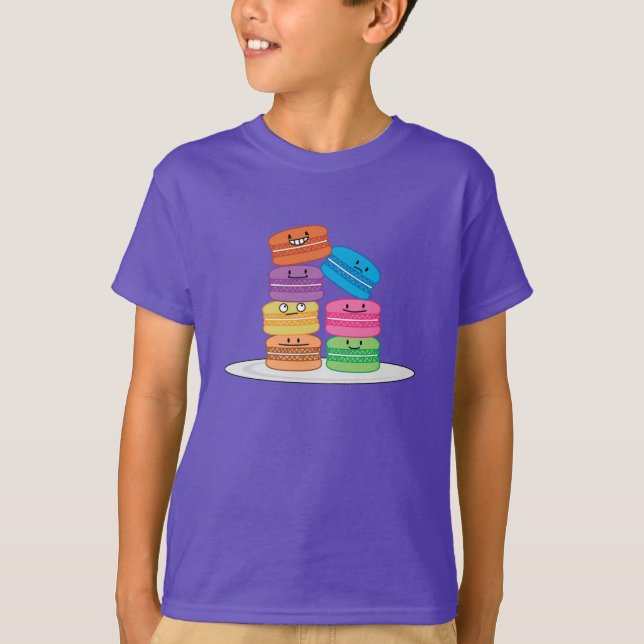 Macaroon Macaroons Cookie French sweet dessert T-Shirt (Front)