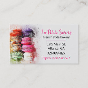 Macaroons Bakery Themed Business Card