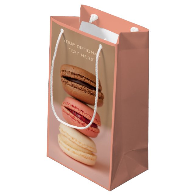 Macaroons custom gift bag (Back Angled)