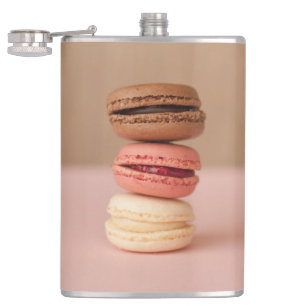 Macaroons custom monogram flasks