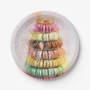 Macaroons Paper Plate