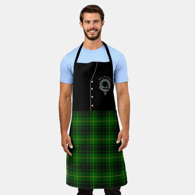 MacArthur Clan Badge & Tartan Kilt Apron (Worn)