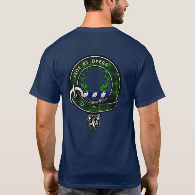 MacArthur Tartan Clan Badge T-Shirt (Back)