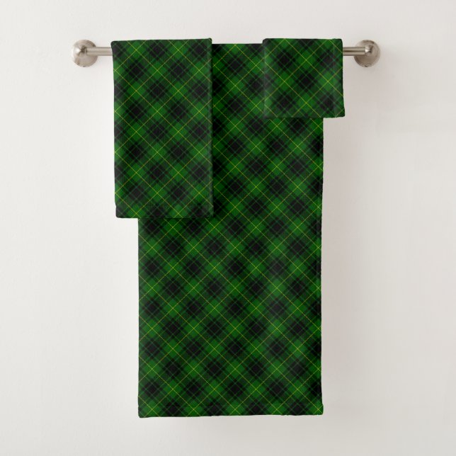 MacArthur tartan green plaid Bath Towel Set (Insitu)
