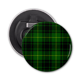MacArthur tartan green plaid Bottle Opener