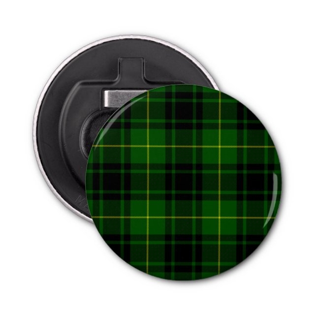 MacArthur tartan green plaid Bottle Opener (Front)