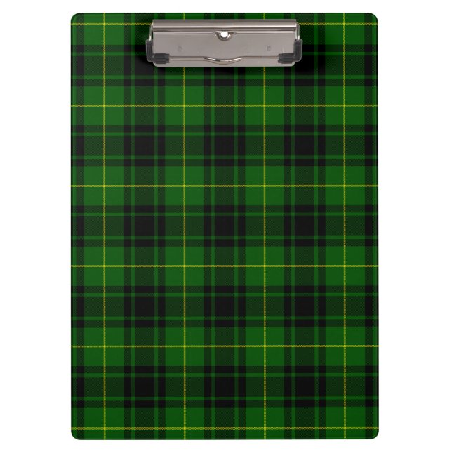 MacArthur tartan green plaid Clipboard (Front)