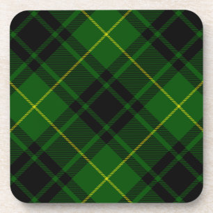 MacArthur tartan green plaid Coaster