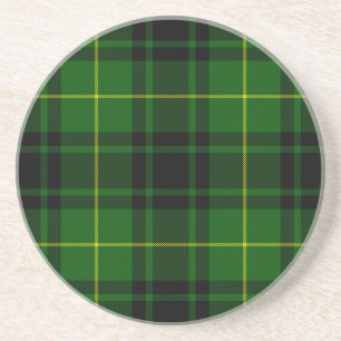 MacArthur tartan green plaid Coaster