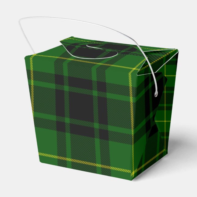 MacArthur tartan green plaid Favour Box (Back Side)