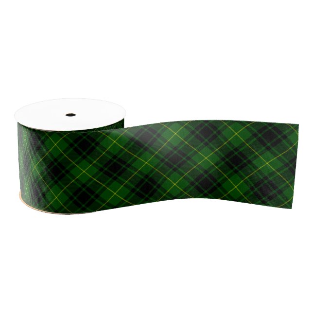 MacArthur tartan green plaid Grosgrain Ribbon (Spool)