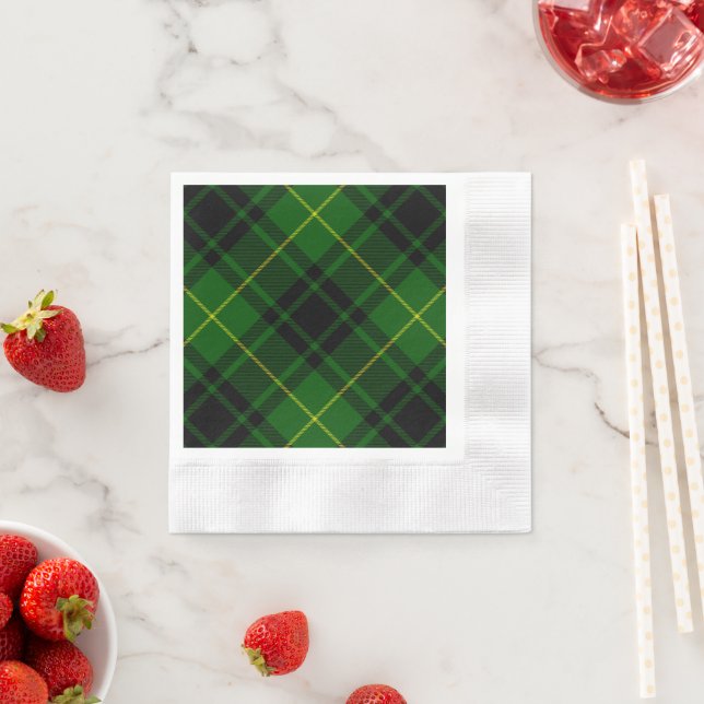 MacArthur tartan green plaid Napkin (Insitu)