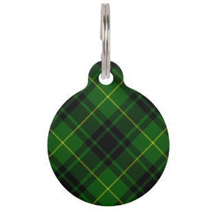 MacArthur tartan green plaid Pet Tag