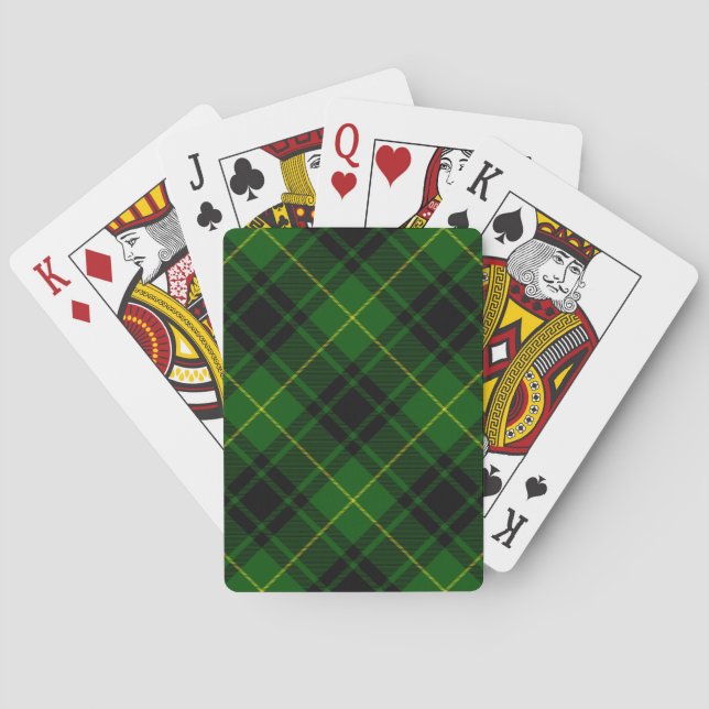 MacArthur tartan green plaid Playing Cards (Back)