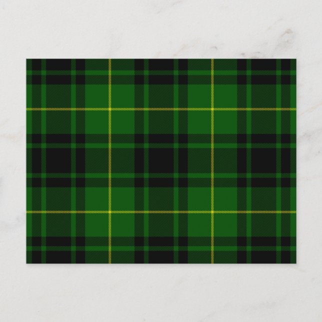 MacArthur tartan green plaid Postcard (Front)