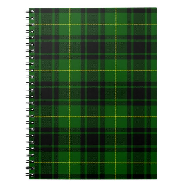 MacArthur tartan green plaid Spiral Notebook (Front)